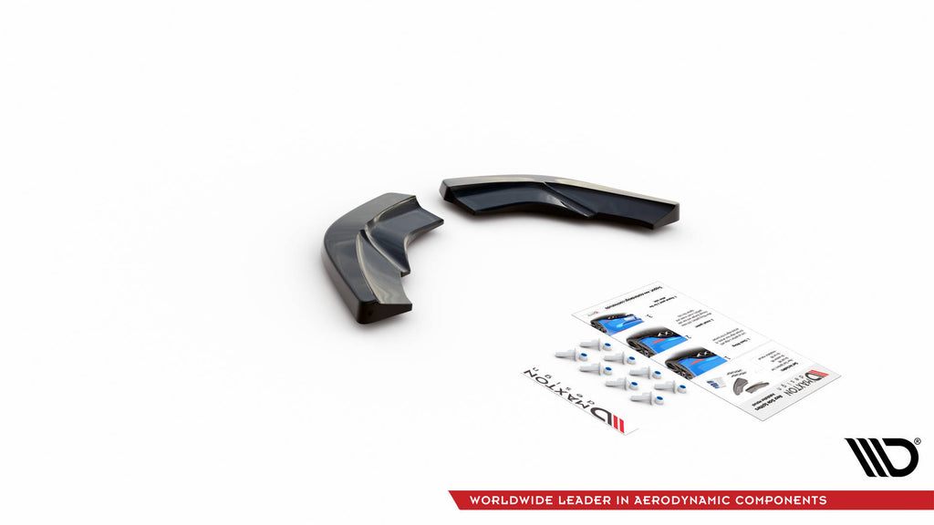 Maxton Design Heck Ansatz Flaps Diffusor V.2 passend für Mercedes-Benz A W176 schwarz Hochglanz
