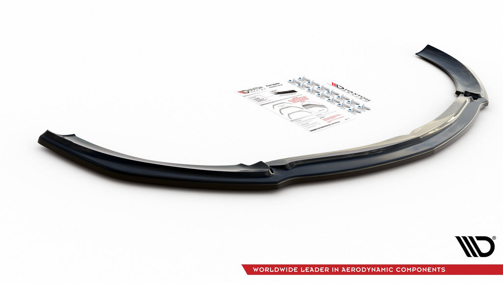 Maxton Design Street+ Spoilerlippe Front Ansatz V.2 passend für Mercedes-Benz E63 AMG Kombi/Limousine S213/W213 schwarz Hochglanz