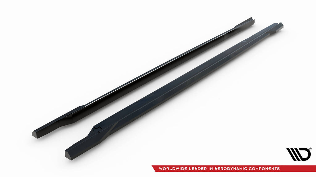Maxton Design Street+ Seitenschweller Leisten passend für Skoda Fabia Mk4 schwarz Hochglanz