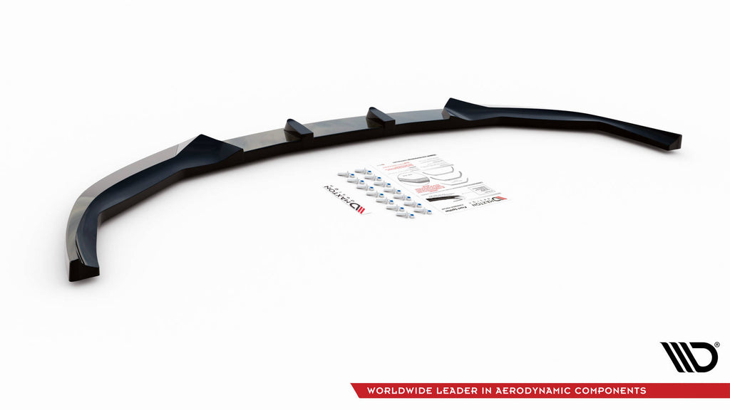 Maxton Design Street+ Spoilerlippe Front Ansatz V.1 passend für Dodge Charger RT Mk7 Facelift schwarz Hochglanz