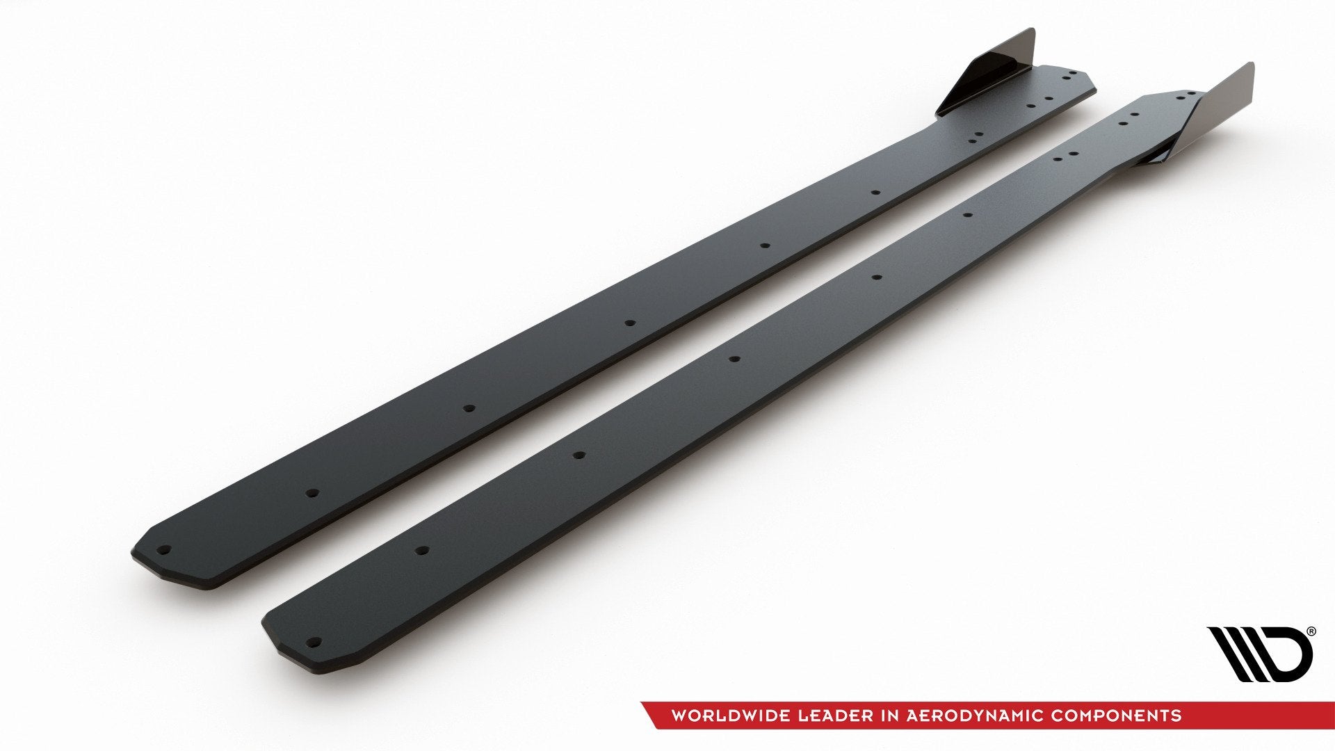 Maxton Design Street Pro Street+ Seitenschweller Leisten + Flaps passend für Ford Focus ST / ST-Line Mk4 schwarz Hochglanz