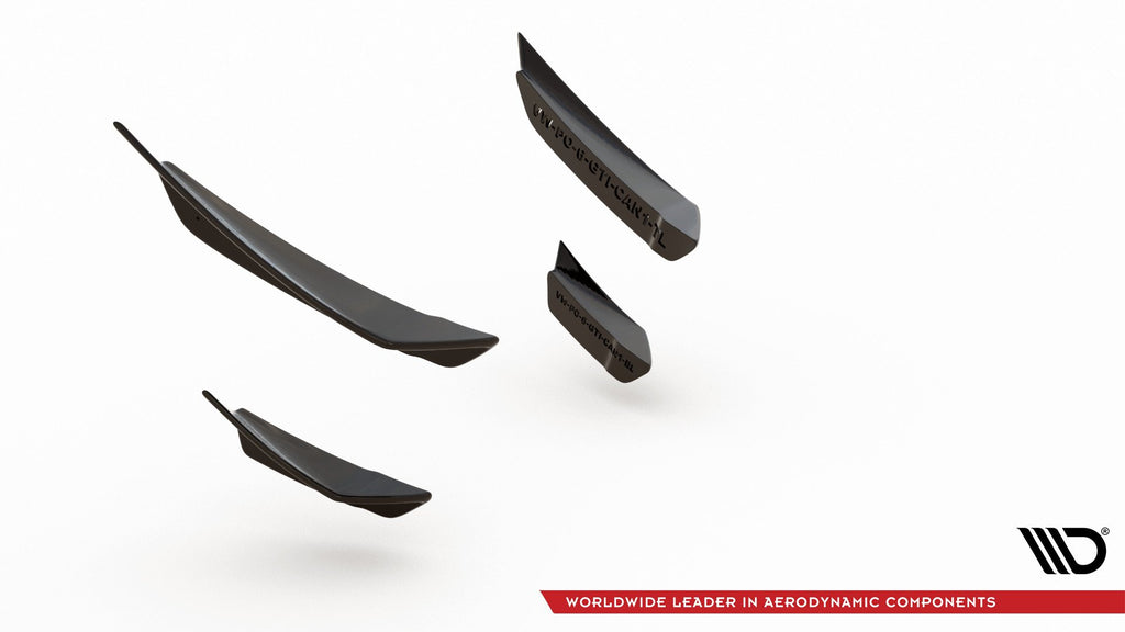 Maxton Design Stoßstangen Flaps Wings vorne Canards passend für VW Polo GTI Mk6