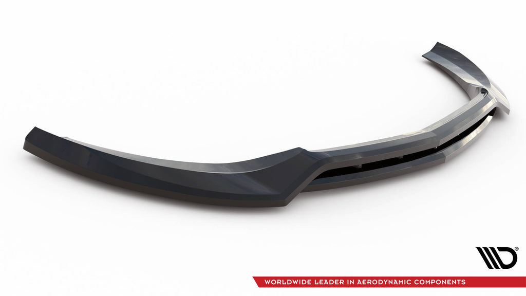 Maxton Design Street+ Spoilerlippe Front Ansatz V.2 passend für Mercedes-Benz S W222 schwarz Hochglanz