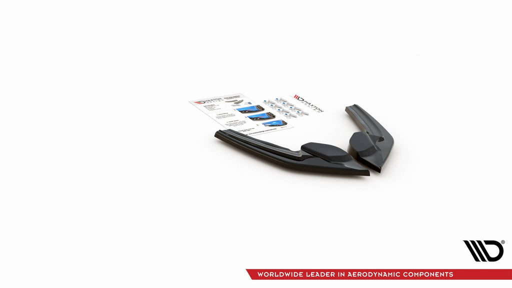 Maxton Design Heck Ansatz Flaps Diffusor V.2 passend für (Für heckansatz v.1) BMW M135i F20 schwarz Hochglanz