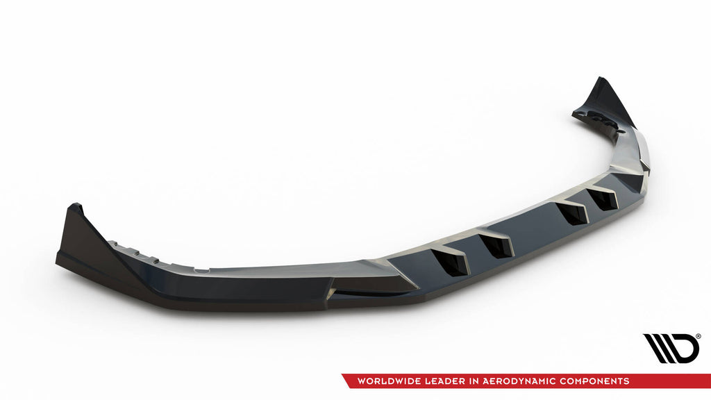 Maxton Design Street+ Spoilerlippe Front Ansatz V.2 passend für BMW X5 M F95 Facelift schwarz Hochglanz