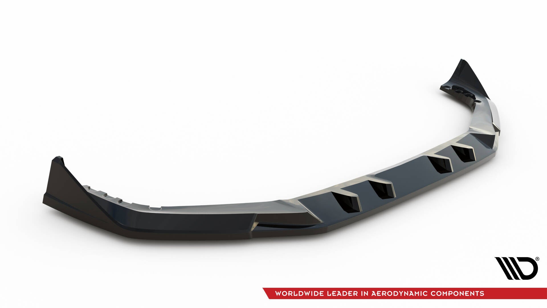 Maxton Design Street+ Spoilerlippe Front Ansatz V.2 passend für BMW X5 M F95 Facelift schwarz Hochglanz