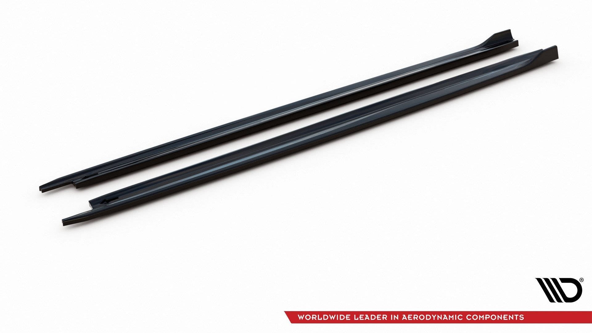 Maxton Design Street+ Seitenschweller Leisten passend für V.1 passend für Skoda Octavia Mk4 schwarz Hochglanz