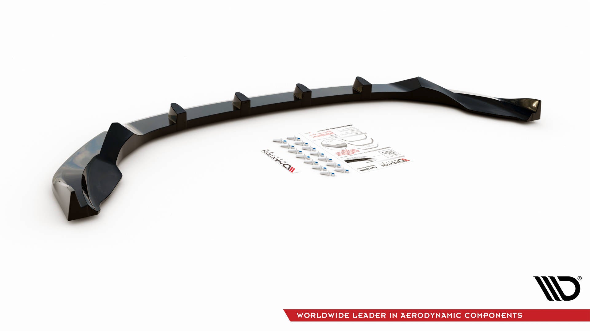 Maxton Design Street+ Spoilerlippe Front Ansatz V.2 passend für Nissan 370Z Facelift schwarz Hochglanz