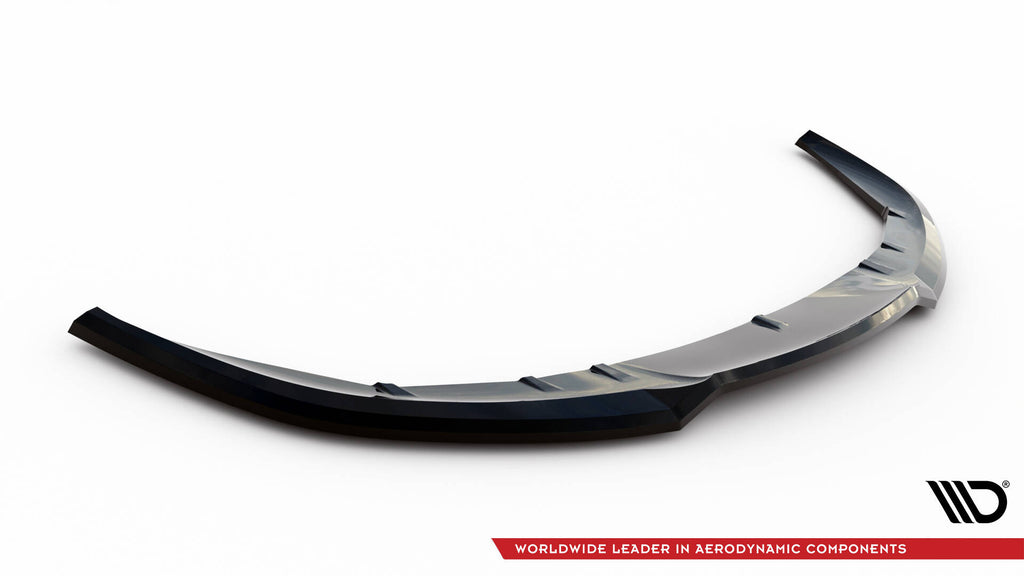 Maxton Design Street+ Spoilerlippe Front Ansatz passend für Porsche Taycan / Taycan 4 / Taycan 4S / Taycan GTS Mk1 schwarz Hochglanz