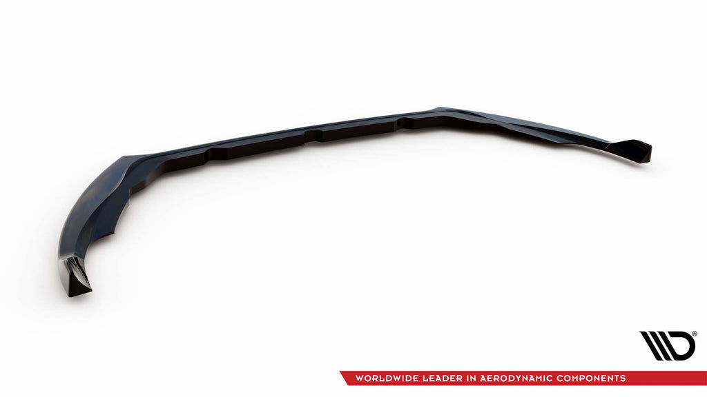 Maxton Design Street+ Spoilerlippe Front Ansatz V.1 passend für Ford Fiesta ST / ST-line Mk8 Facelift schwarz Hochglanz