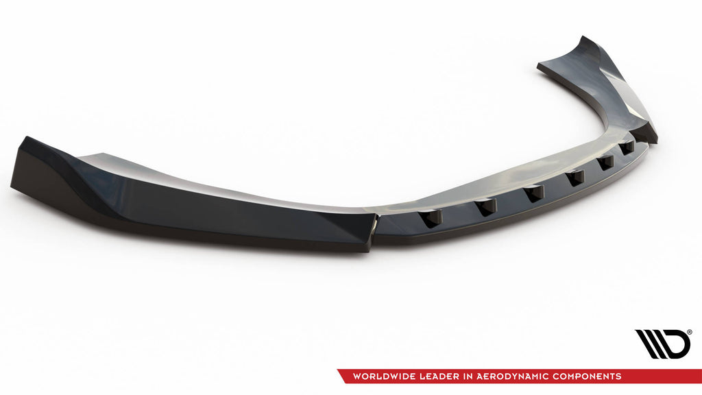 Maxton Design Street+ Spoilerlippe Front Ansatz V.2 passend für Porsche Macan Mk1 schwarz Hochglanz