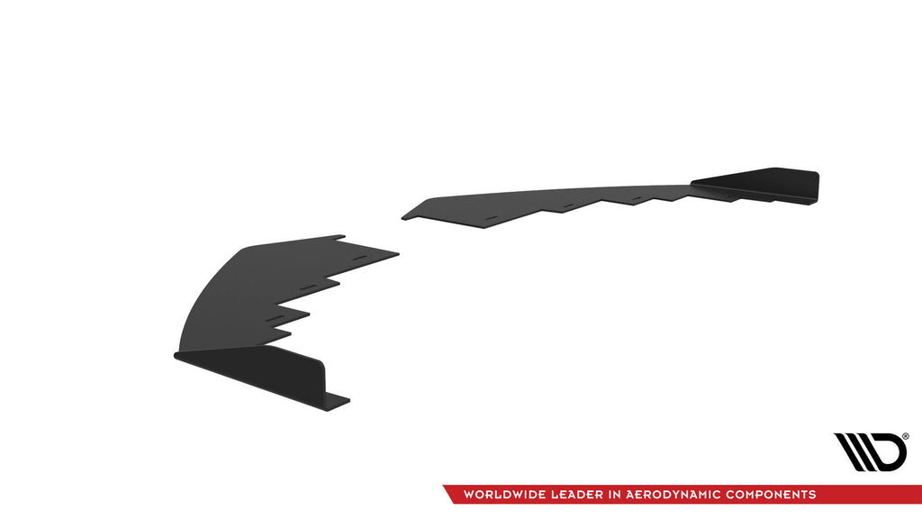 Maxton Design Front Stoßstange Flaps passend für Audi A7 RS7 Look C7 schwarz Hochglanz