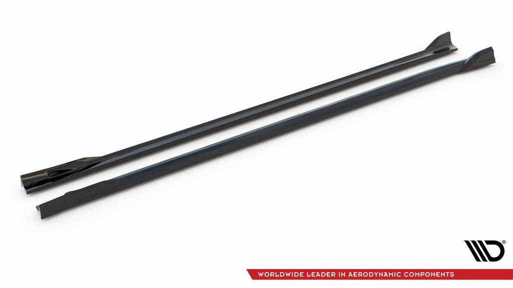 Maxton Design Street+ Seitenschweller Leisten V.2 passend für BMW X4 M-Paket G02 schwarz Hochglanz