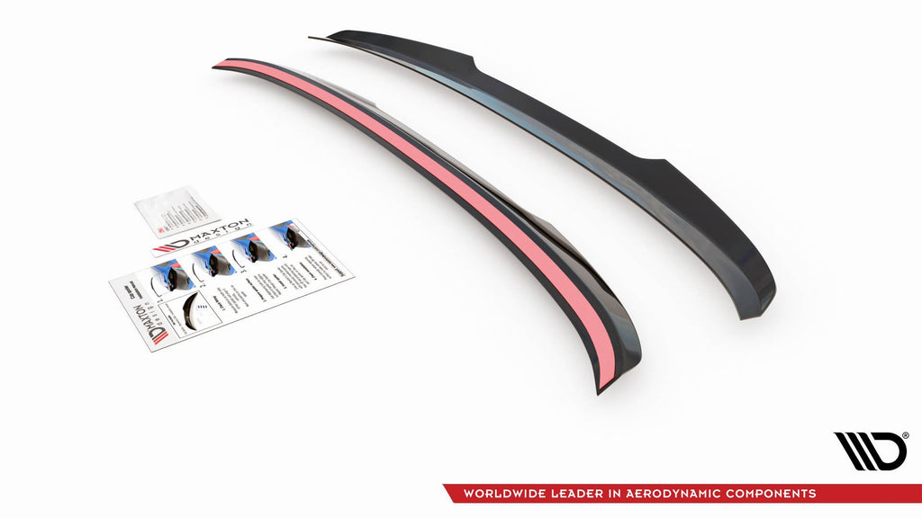 Maxton Design Spoiler CAP V.3 passend für BMW 5er Standard / M-Paket / M550 Limousine G30 / G30 Facelift schwarz Hochglanz