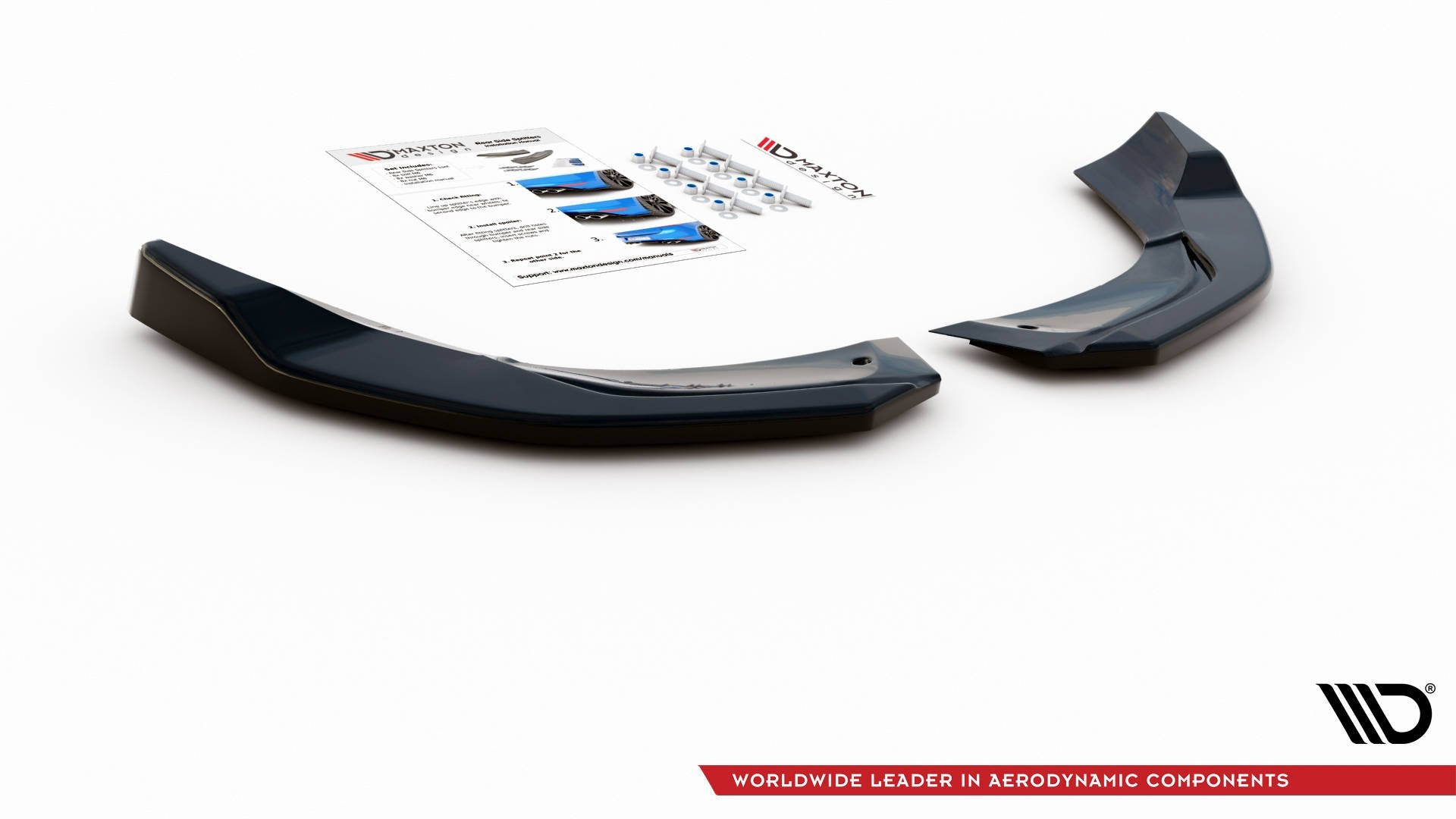 Maxton Design Heck Ansatz Flaps Diffusor passend für Mercedes-AMG A 45 S Aero Pack W177 schwarz Hochglanz