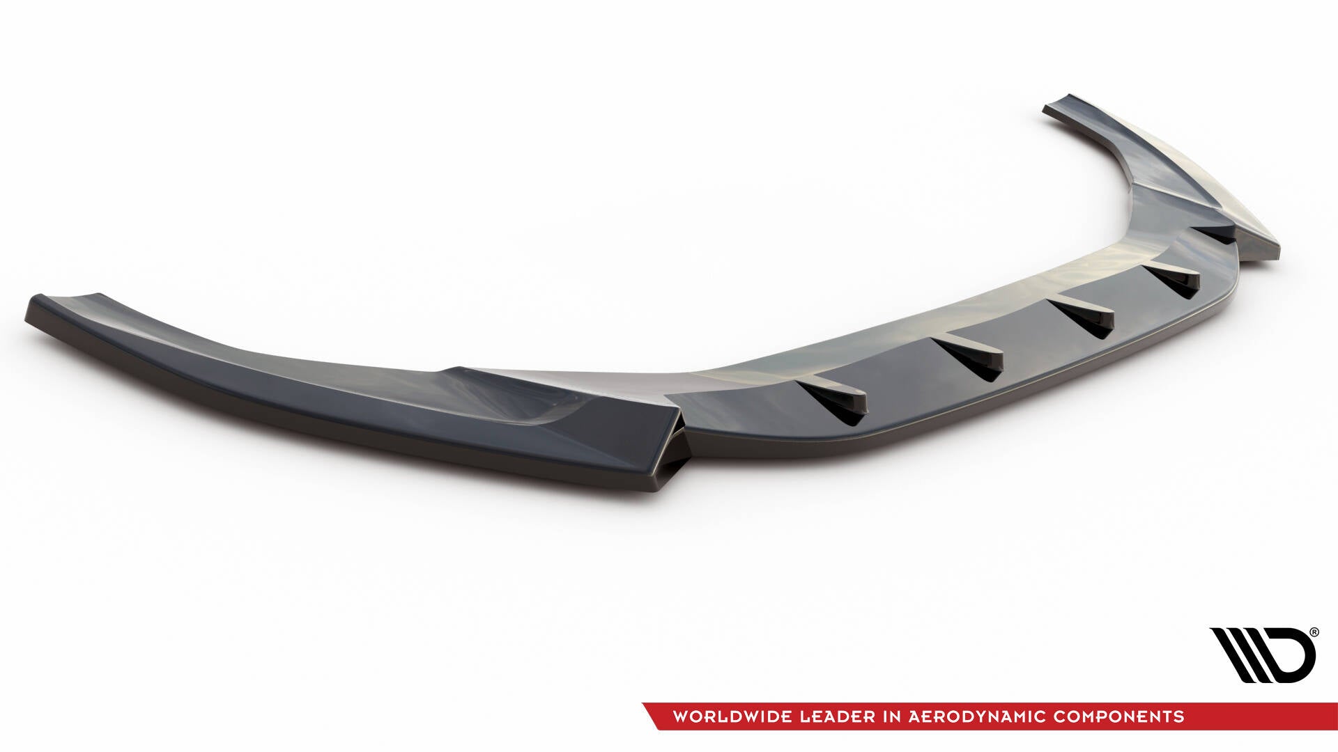Maxton Design Street+ Spoilerlippe Front Ansatz V.2 passend für Audi S5 / A5 S-Line F5 Facelift schwarz Hochglanz