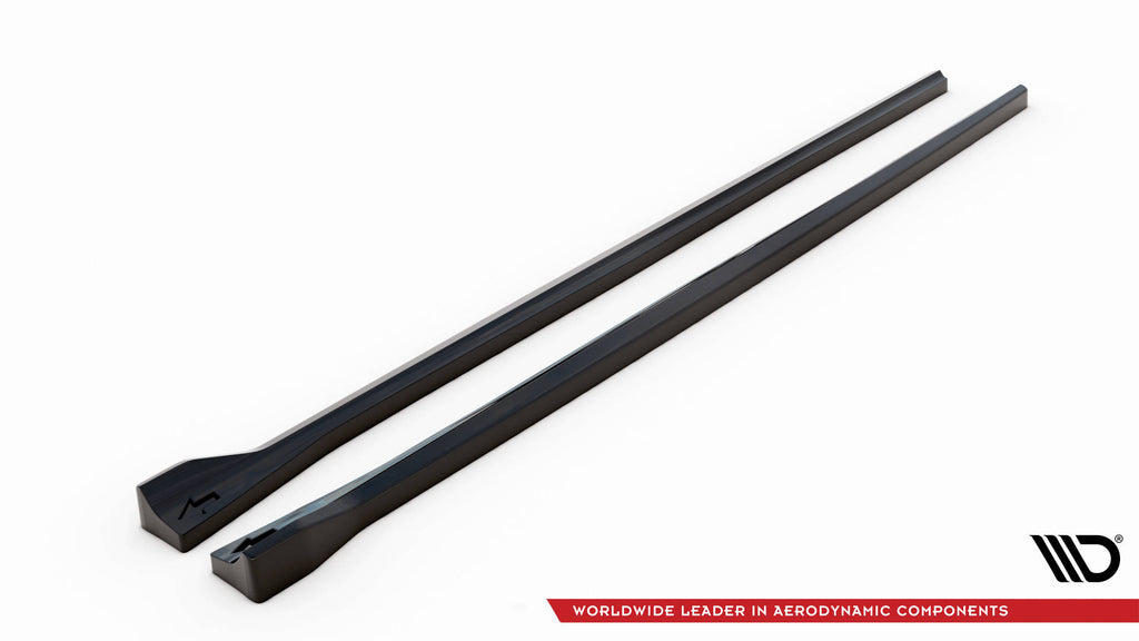 Maxton Design Street+ Seitenschweller Leisten passend für Renault Megane GT Line Grandtour Mk3 Facelift schwarz Hochglanz