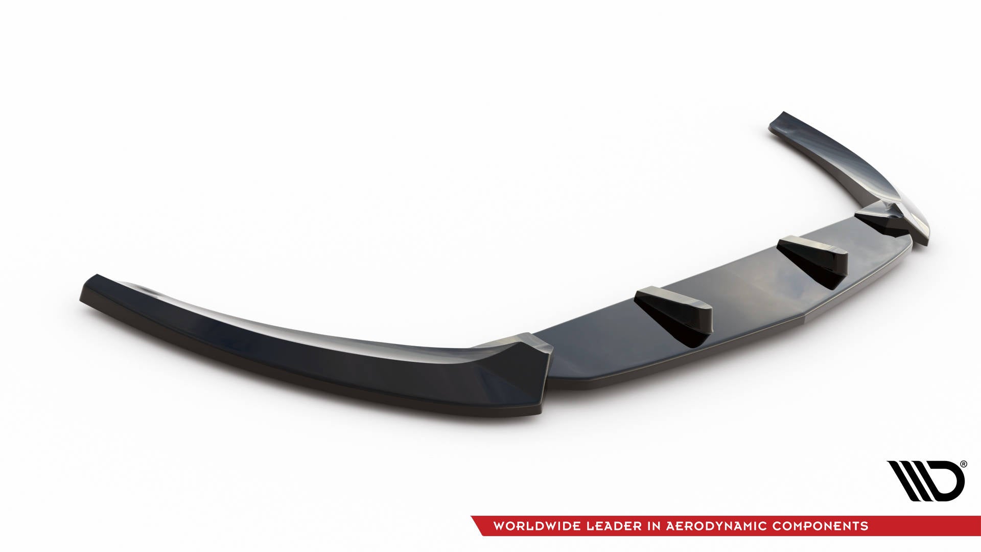 Maxton Design Street+ Spoilerlippe Front Ansatz passend für Mercedes-Benz B W246 Facelift schwarz Hochglanz