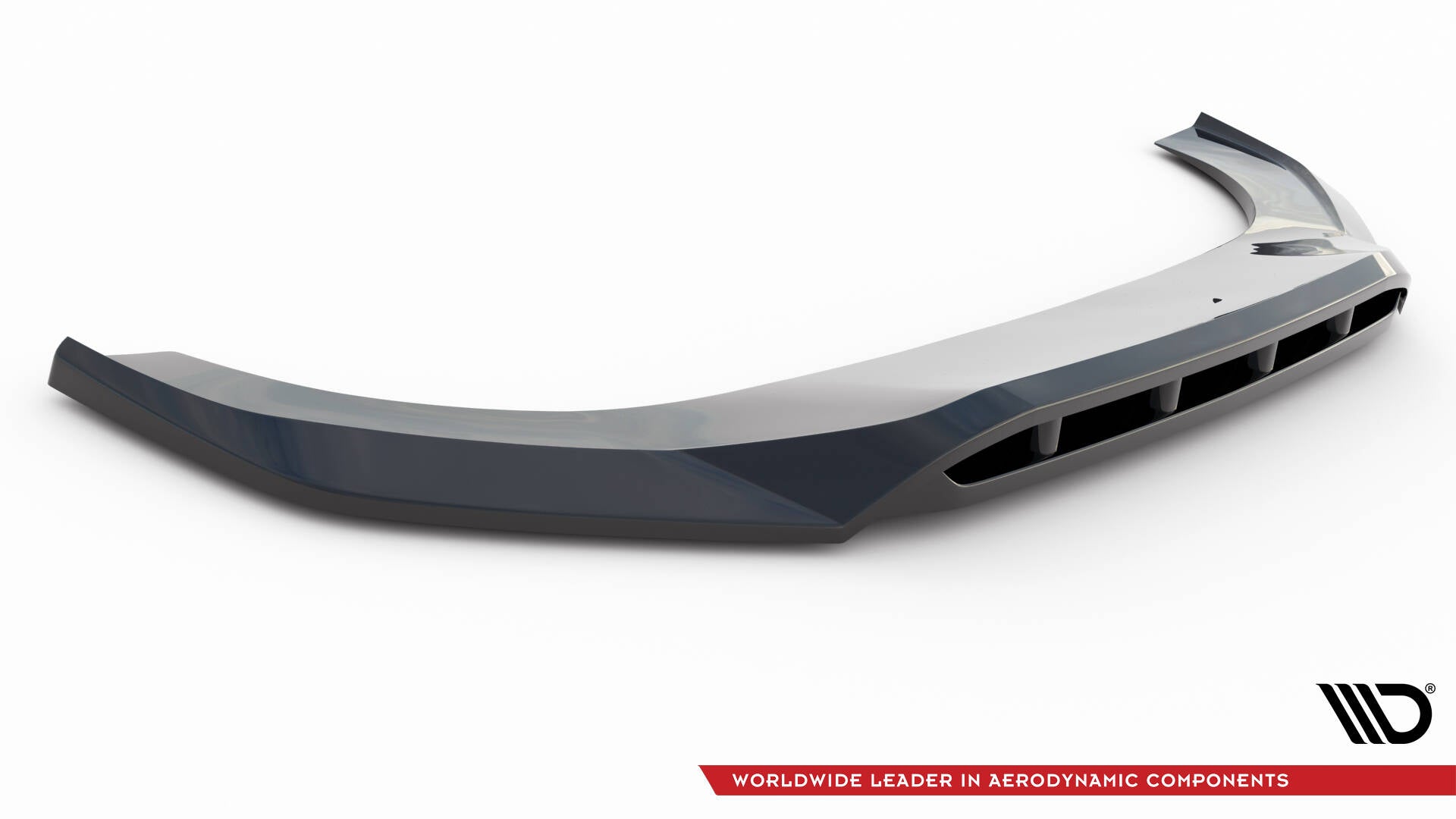 Maxton Design Street+ Spoilerlippe Front Ansatz V.2 passend für Audi SQ7 / Q7 S-Line Mk2 schwarz Hochglanz