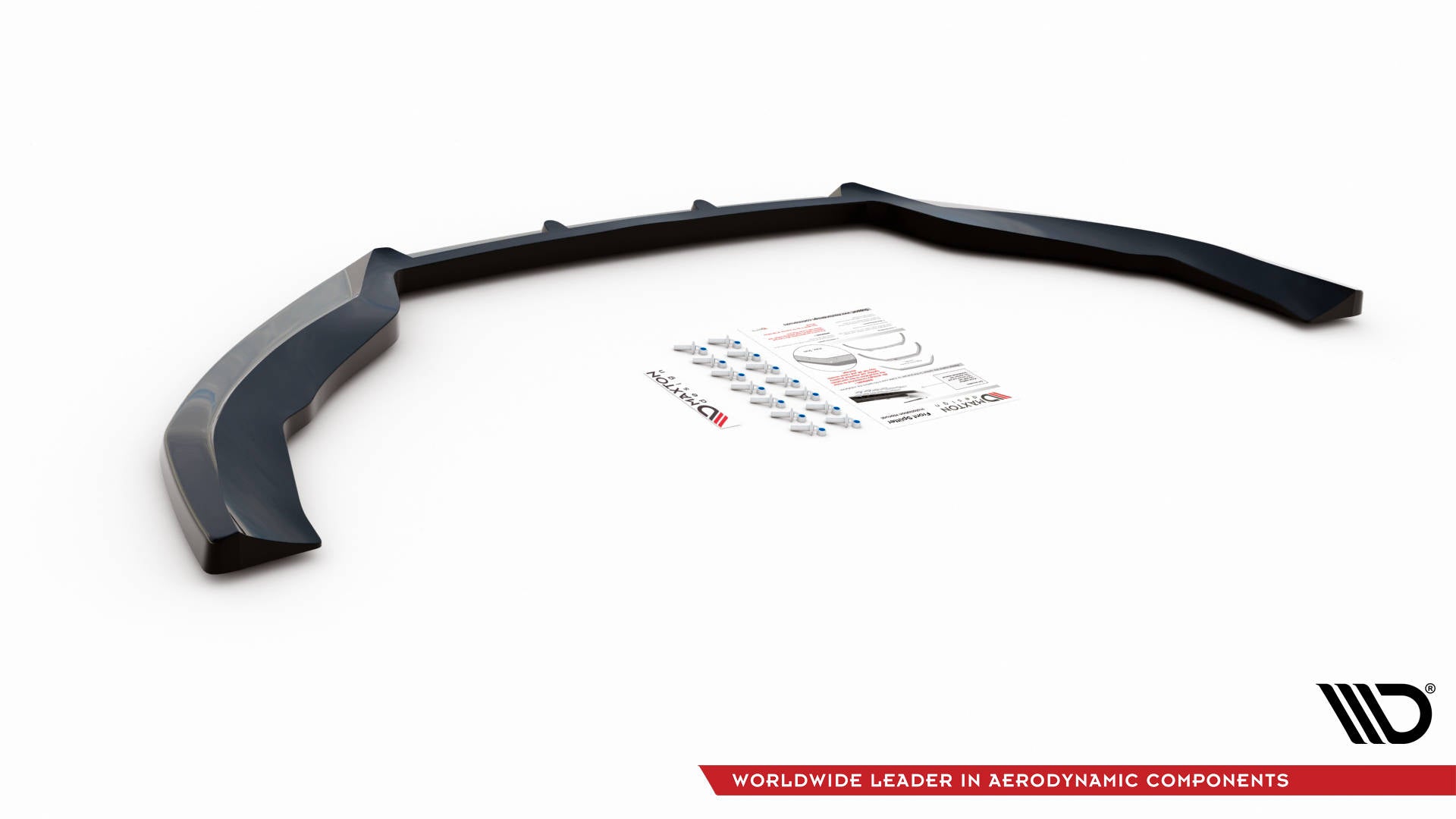 Maxton Design Street+ Spoilerlippe Front Ansatz V.3 passend für VW Passat CC schwarz Hochglanz