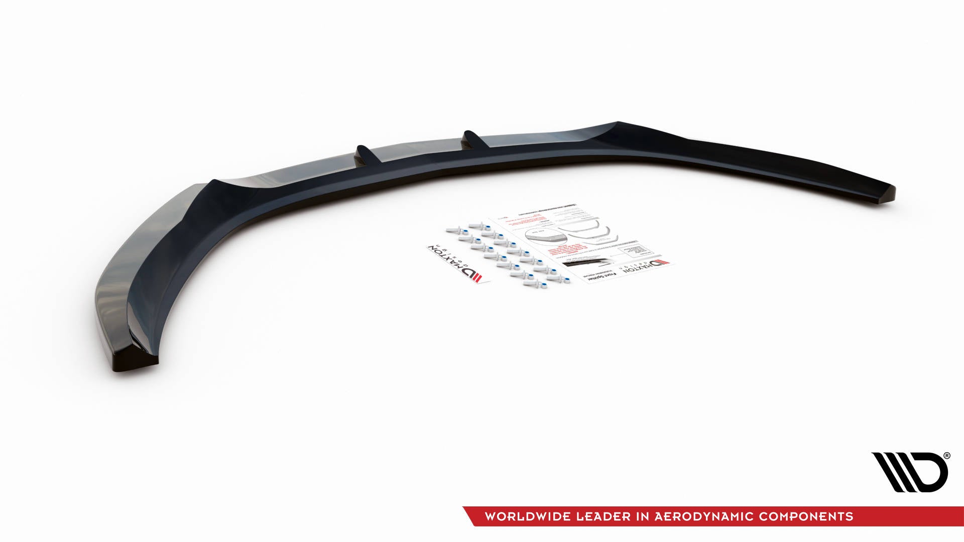 Maxton Design Street+ Spoilerlippe Front Ansatz V.1 passend für Opel Astra GTC OPC-Line J schwarz Hochglanz