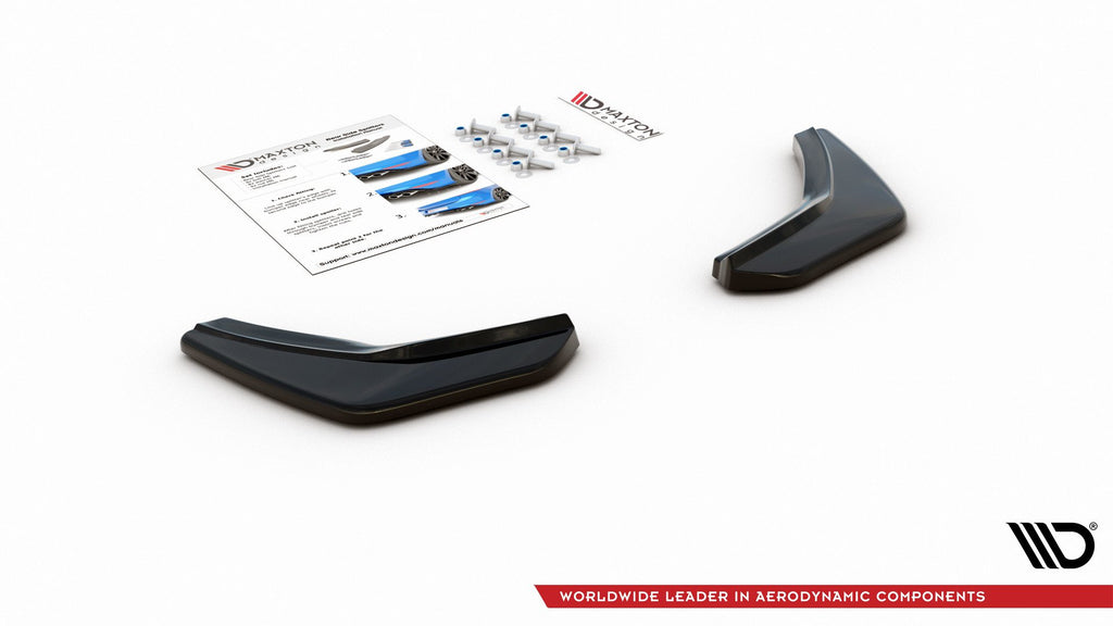 Maxton Design Heck Ansatz Flaps Diffusor V.2 passend für VW Golf 7 GTI schwarz Hochglanz