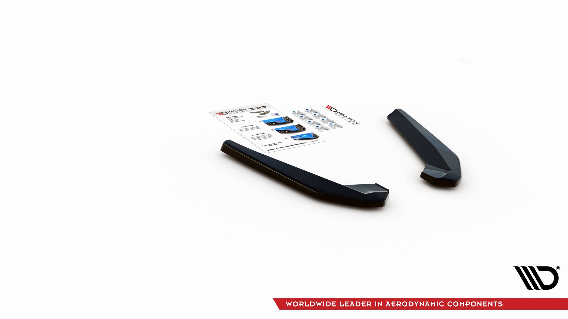 Maxton Design Heck Ansatz Flaps Diffusor passend für BMW X1 M-Paket F48 / F48 Facelift schwarz Hochglanz