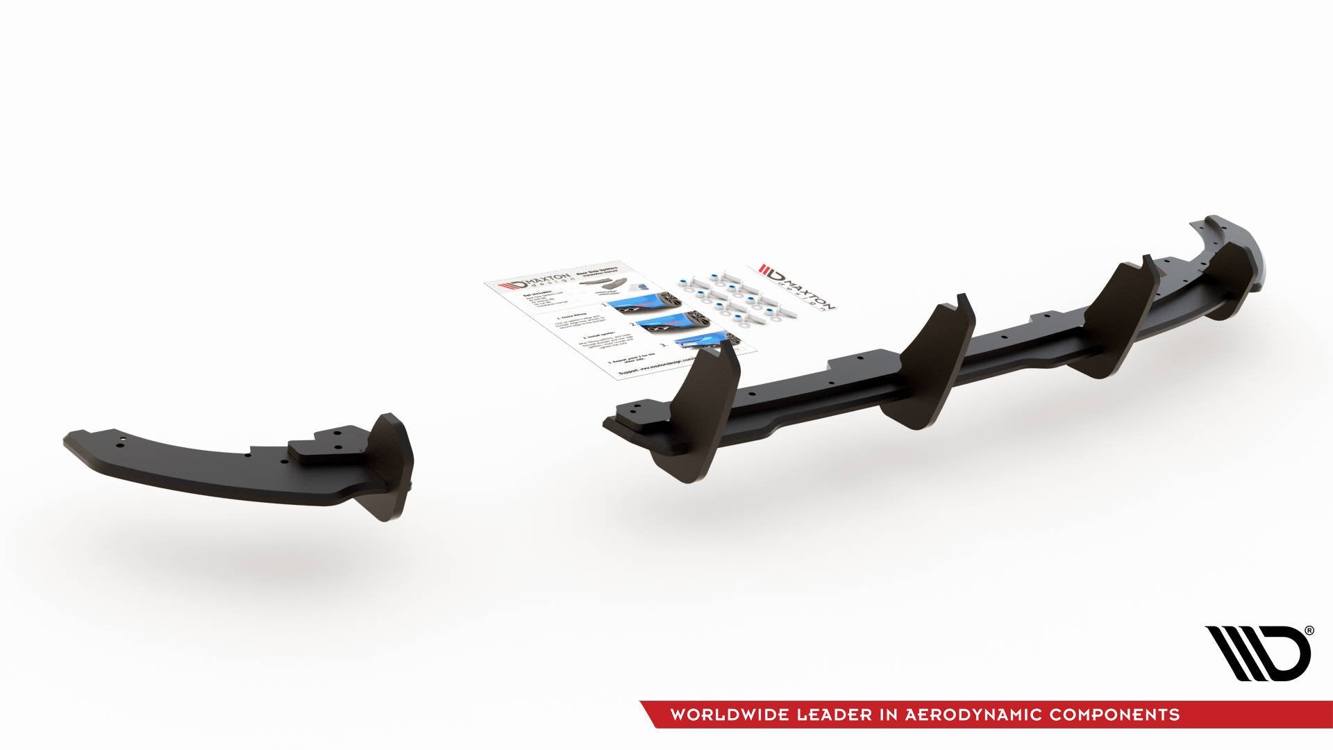 Maxton Design Robuste Racing Diffusor Heck Ansatz passend für VW Polo GTI Mk6
