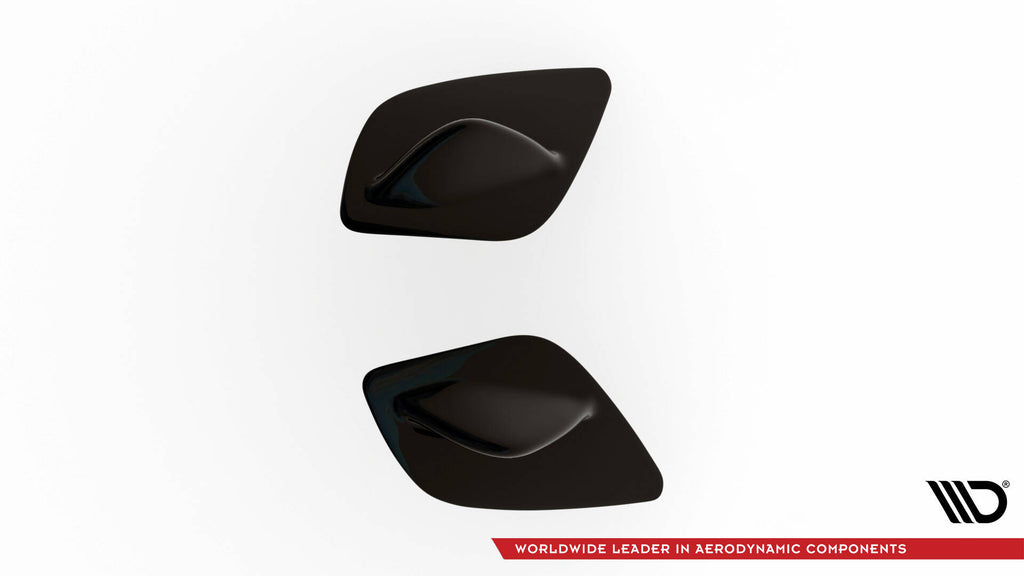 Maxton Design Spoiler Seiten Erweiterung Mercedes A W176 AMG Facelift schwarz Hochglanz für Mercedes-Benz A Klasse W176 FL