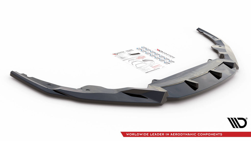Maxton Design Street+ Spoilerlippe Front Ansatz V.1 passend für Audi R8 Mk2 Facelift schwarz Hochglanz