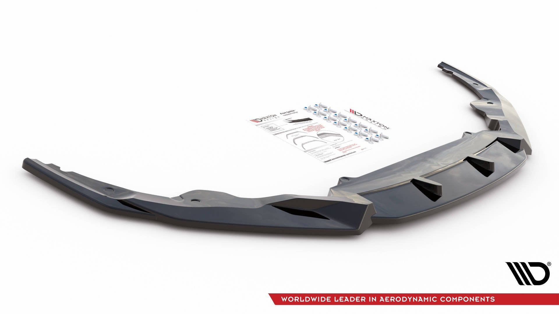 Maxton Design Street+ Spoilerlippe Front Ansatz V.1 passend für Audi R8 Mk2 Facelift schwarz Hochglanz