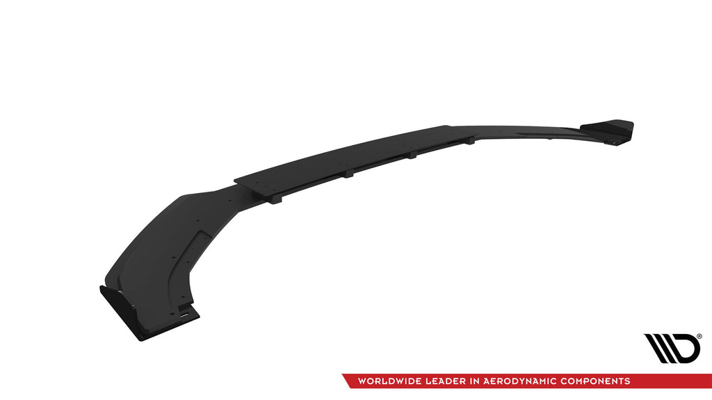 Maxton Design Street Pro Street+ Spoilerlippe Front Ansatz passend für + Flaps passend für V.1 + Flaps VW Golf R Mk7 schwarz Hochglanz