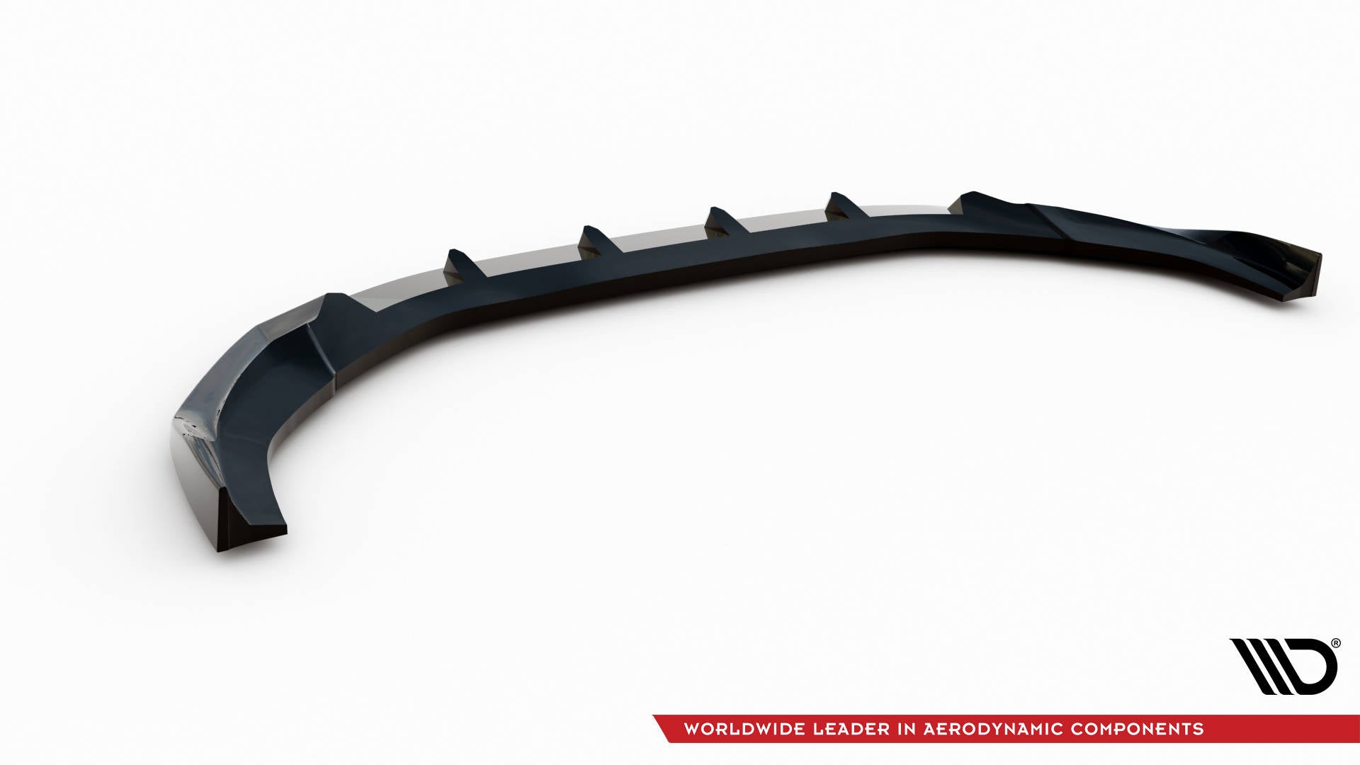 Maxton Design Street+ Spoilerlippe Front Ansatz V.1 passend für Audi A4 Competition B9 schwarz Hochglanz