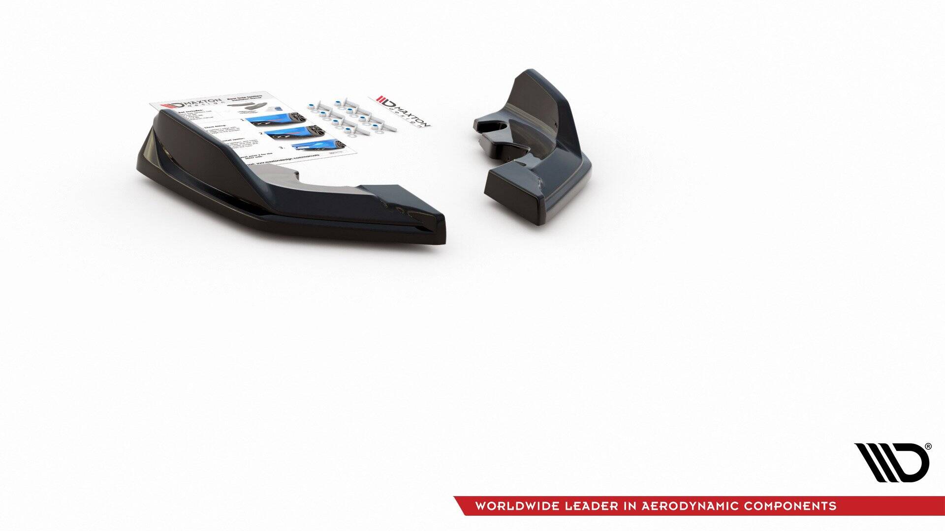 Maxton Design Heck Ansatz Flaps Diffusor V.4 passend für BMW 1er M-Paket / M135i / 128ti F40 schwarz Hochglanz