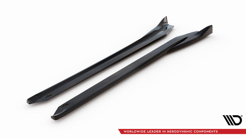 Maxton Design Street+ Seitenschweller Leisten passend für Porsche 911 Turbo 997 schwarz Hochglanz