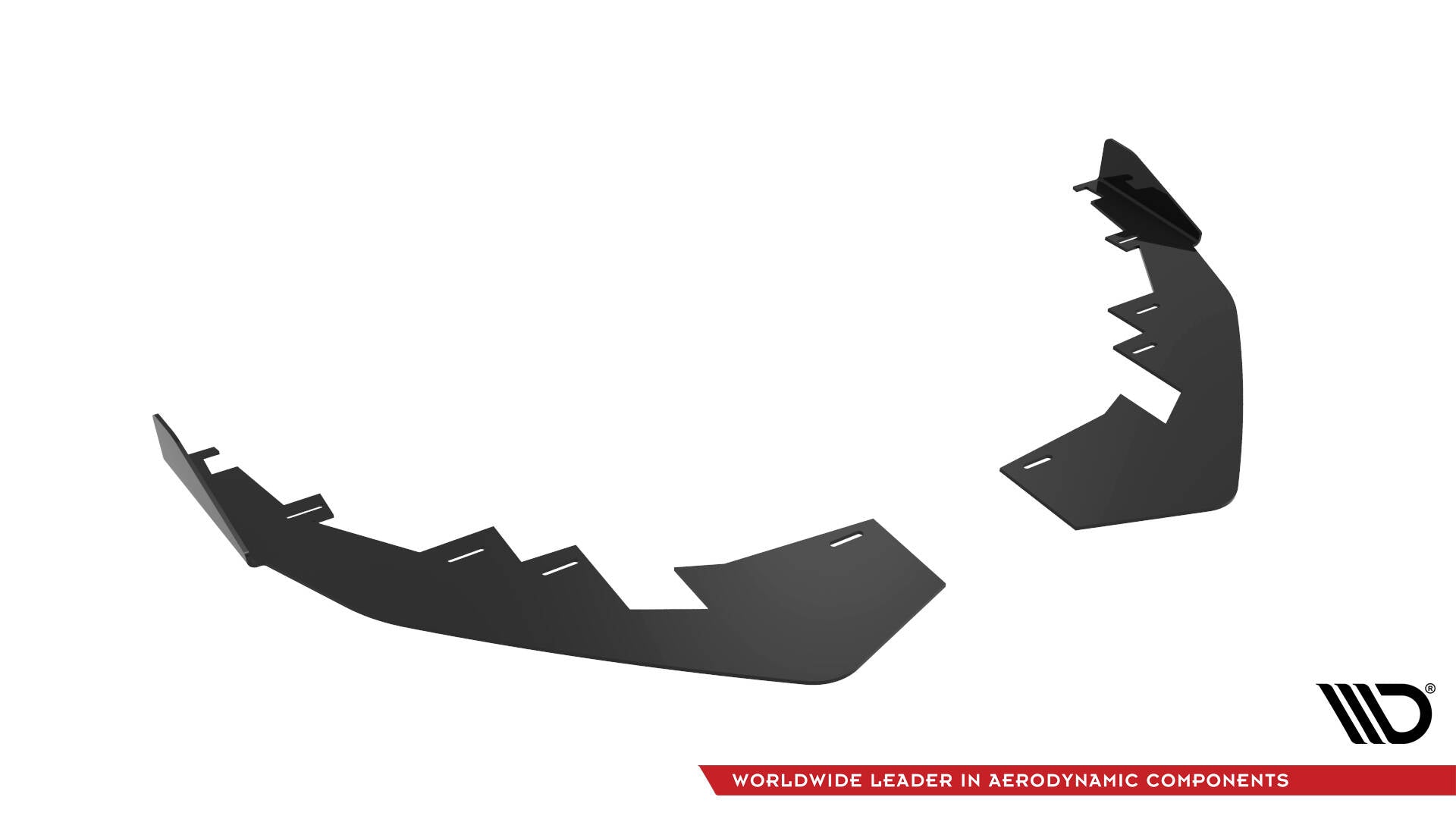 Maxton Design Front Stoßstange Flaps passend für Audi A3 S-Line Limousine / S3 Limousine 8Y Facelift schwarz Hochglanz