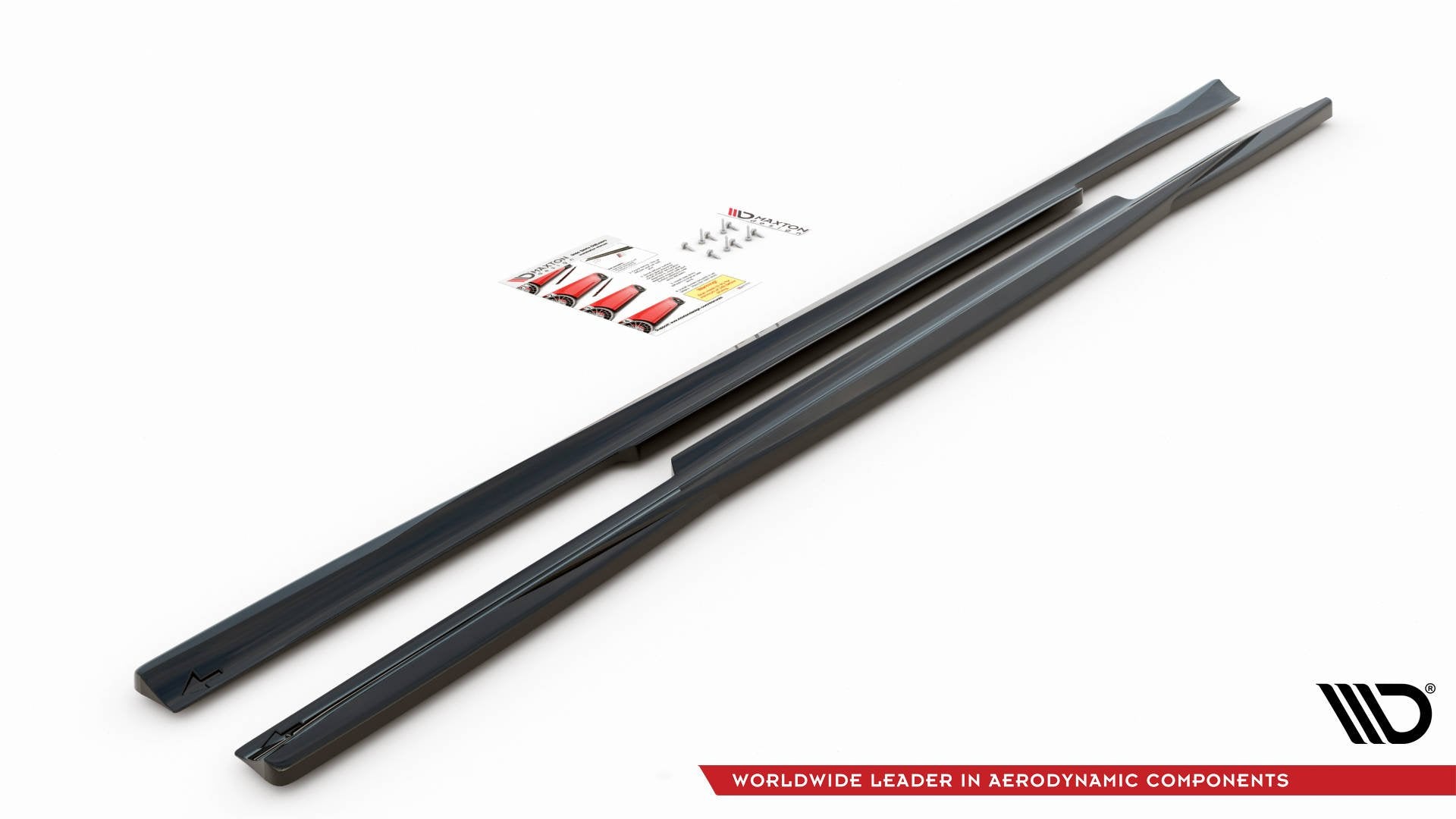 Maxton Design Street+ Seitenschweller Leisten passend für Mercedes-Benz C W205 schwarz Hochglanz
