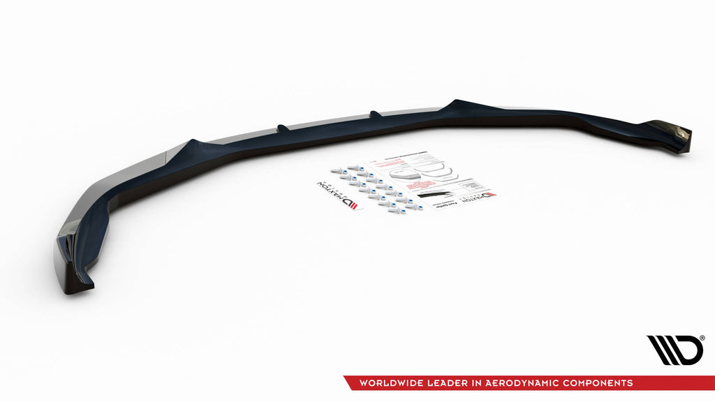 Maxton Design Street+ Spoilerlippe Front Ansatz V.1 passend für BMW M5 F90 Facelift schwarz Hochglanz