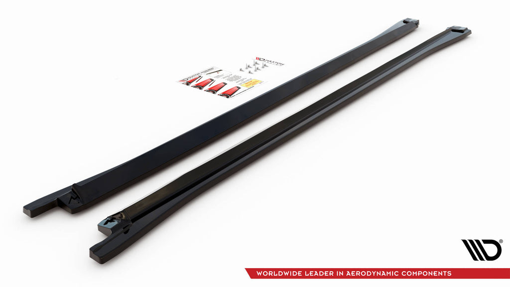Maxton Design Street+ Seitenschweller Leisten passend für VW Touareg R-line Mk3 schwarz Hochglanz