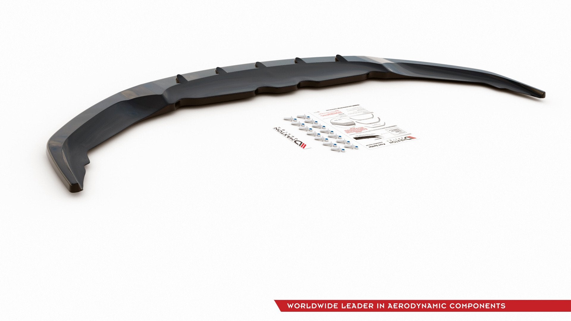 Maxton Design Street+ Spoilerlippe Front Ansatz V.1 passend für BMW 8 Coupe G15 / 8 Gran Coupe M Paket G16 schwarz Hochglanz