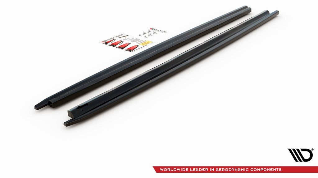 Maxton Design Street+ Seitenschweller Leisten passend für Peugeot 207 Sport schwarz Hochglanz