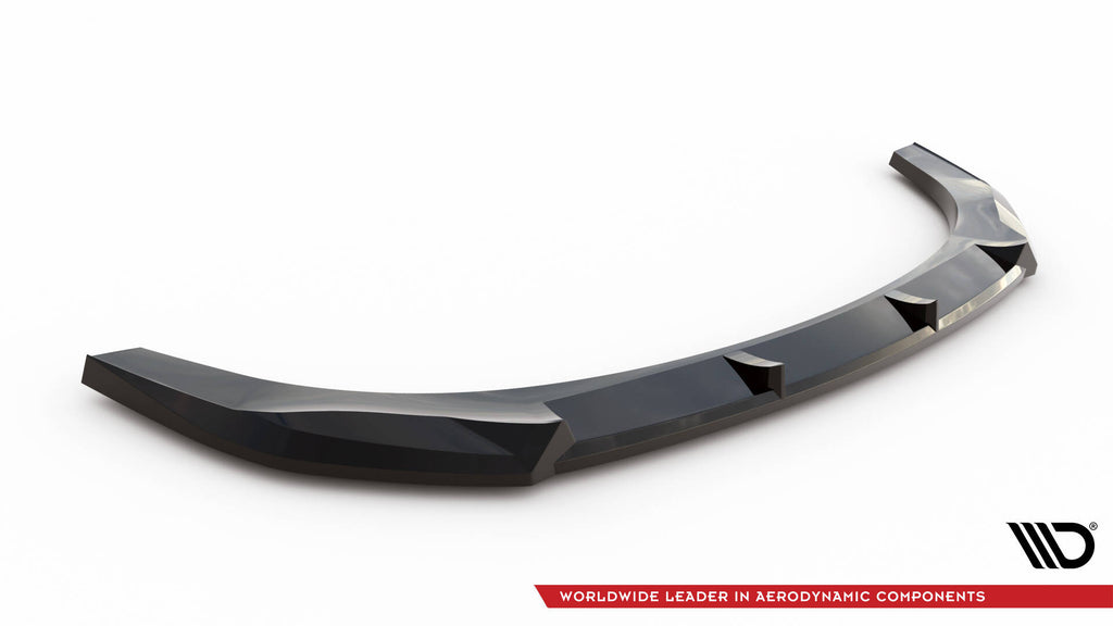 Maxton Design Street+ Spoilerlippe Front Ansatz passend für Hyundai Kona N-Line Mk2 schwarz Hochglanz