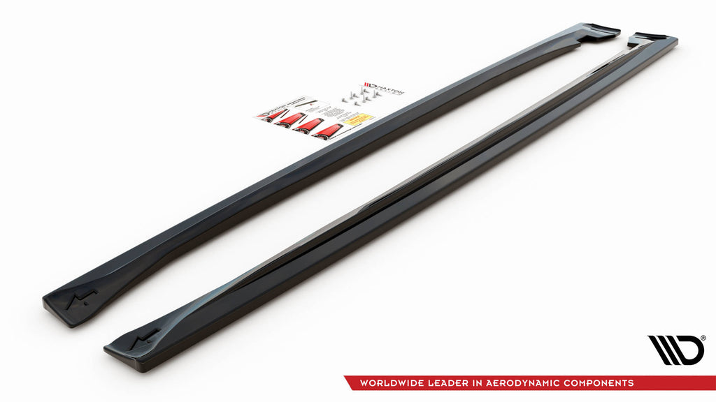 Maxton Design Street+ Seitenschweller Leisten passend für Dodge Durango RT Mk3 schwarz Hochglanz