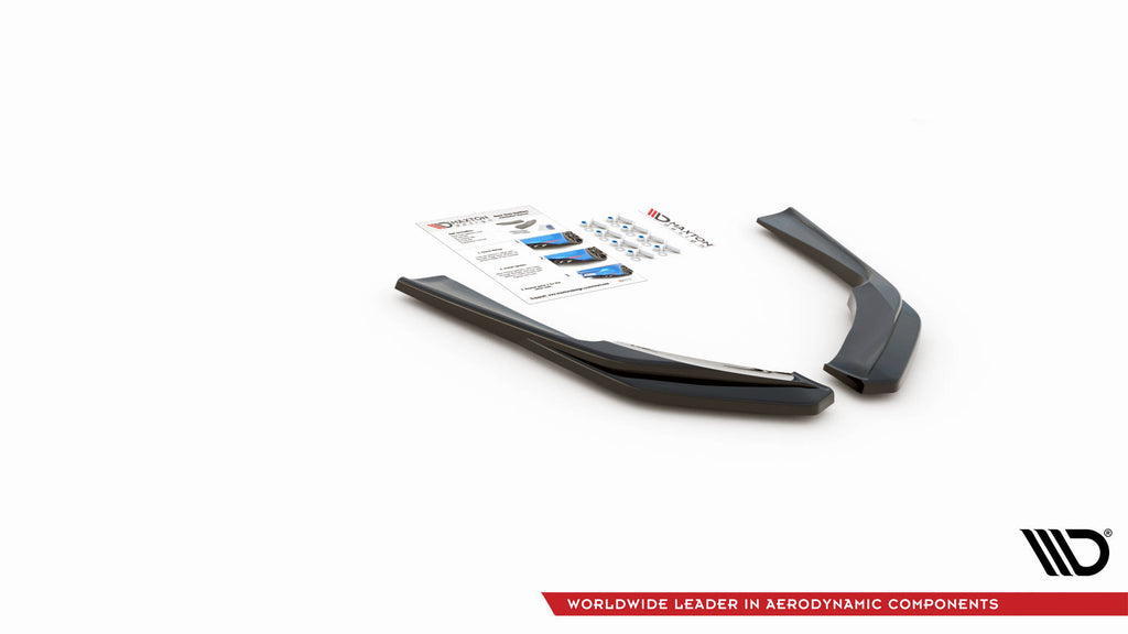 Maxton Design Heck Ansatz Flaps Diffusor passend für Infiniti Q60 S Mk2 schwarz Hochglanz