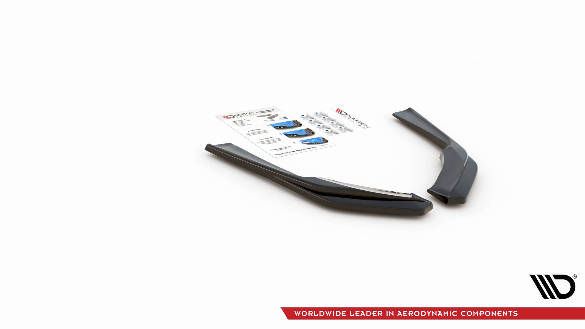 Maxton Design Heck Ansatz Flaps Diffusor passend für Infiniti Q60 S Mk2 schwarz Hochglanz