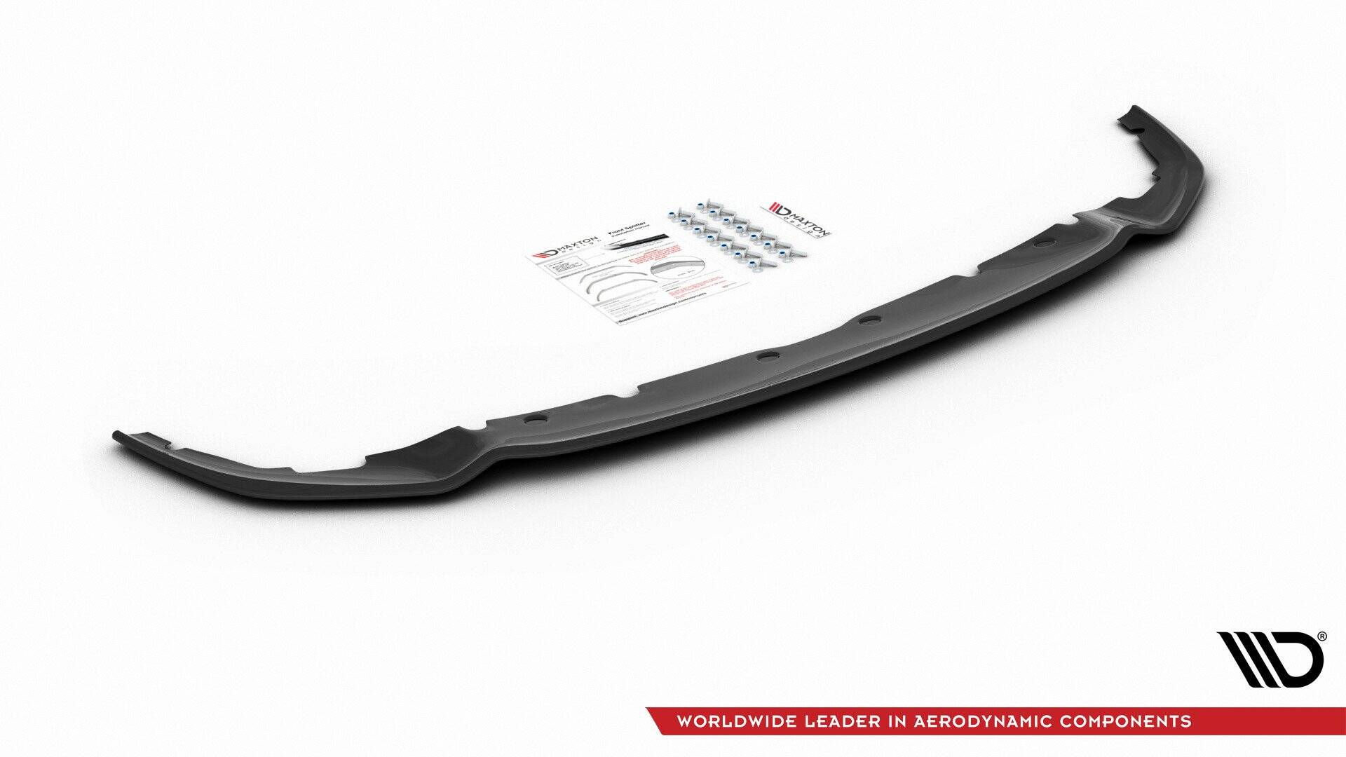 Maxton Design Street+ Spoilerlippe Front Ansatz V.4 passend für BMW 1er M-Paket/ M135i / 128ti F40 schwarz Hochglanz