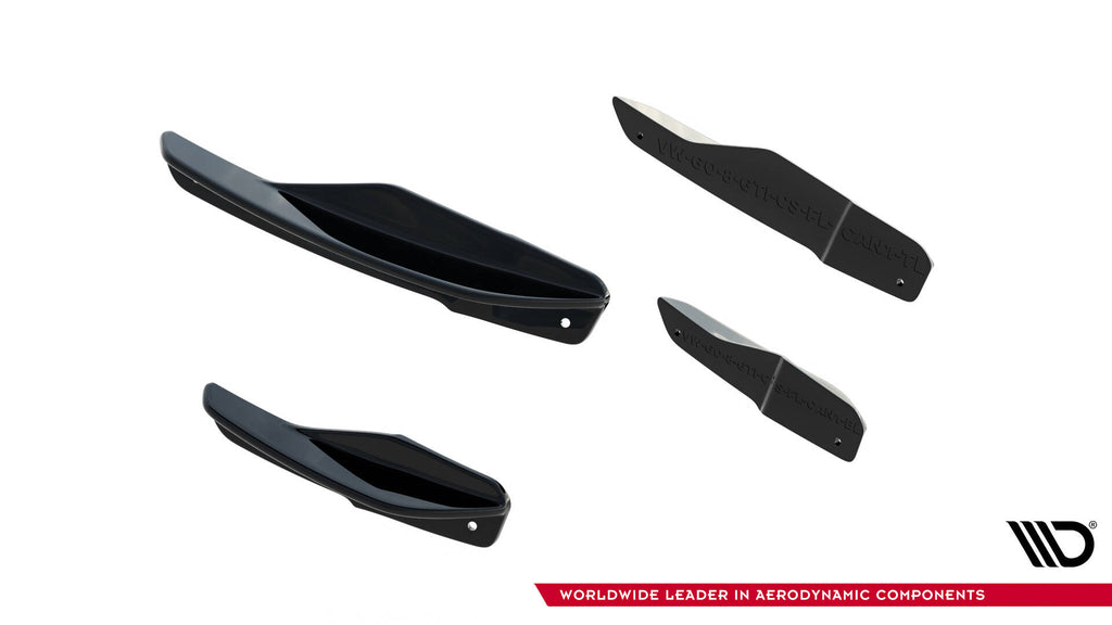 Maxton Design Stoßstangen Flaps Wings vorne Canards passend für VW Golf GTI Clubsport Mk8 Facelift