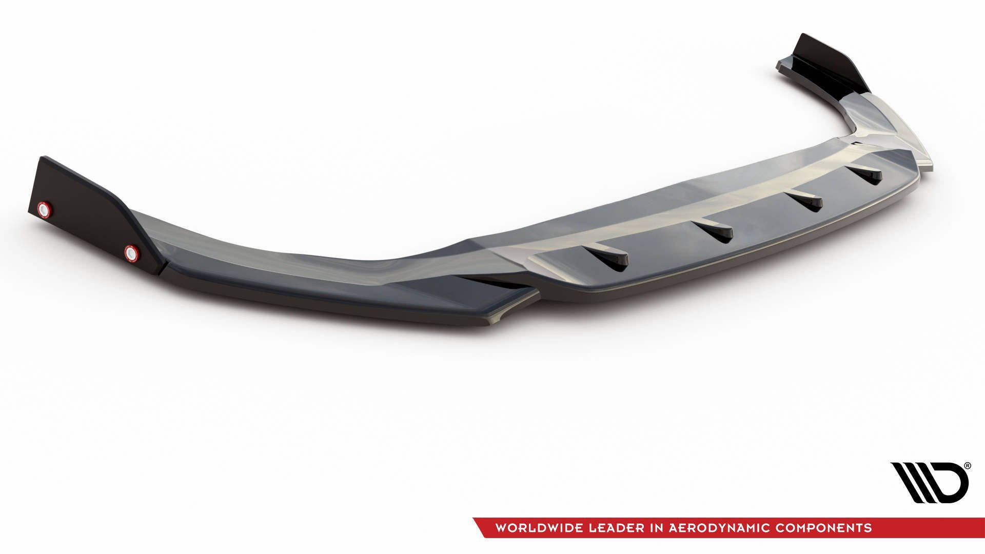 Maxton Design Street+ Spoilerlippe Front Ansatz V.2 + Flaps passend für VW Golf GTI / GTE / GTD / R-Line Mk8