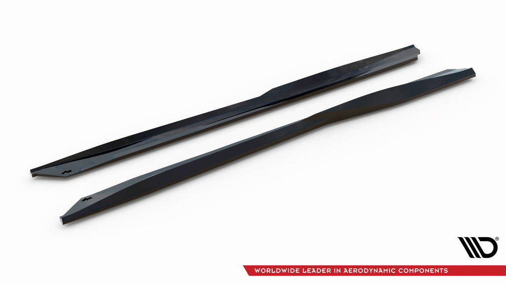Maxton Design Street+ Seitenschweller Leisten passend für V.1 passend für Chevrolet Camaro SS Mk6 Facelift schwarz Hochglanz