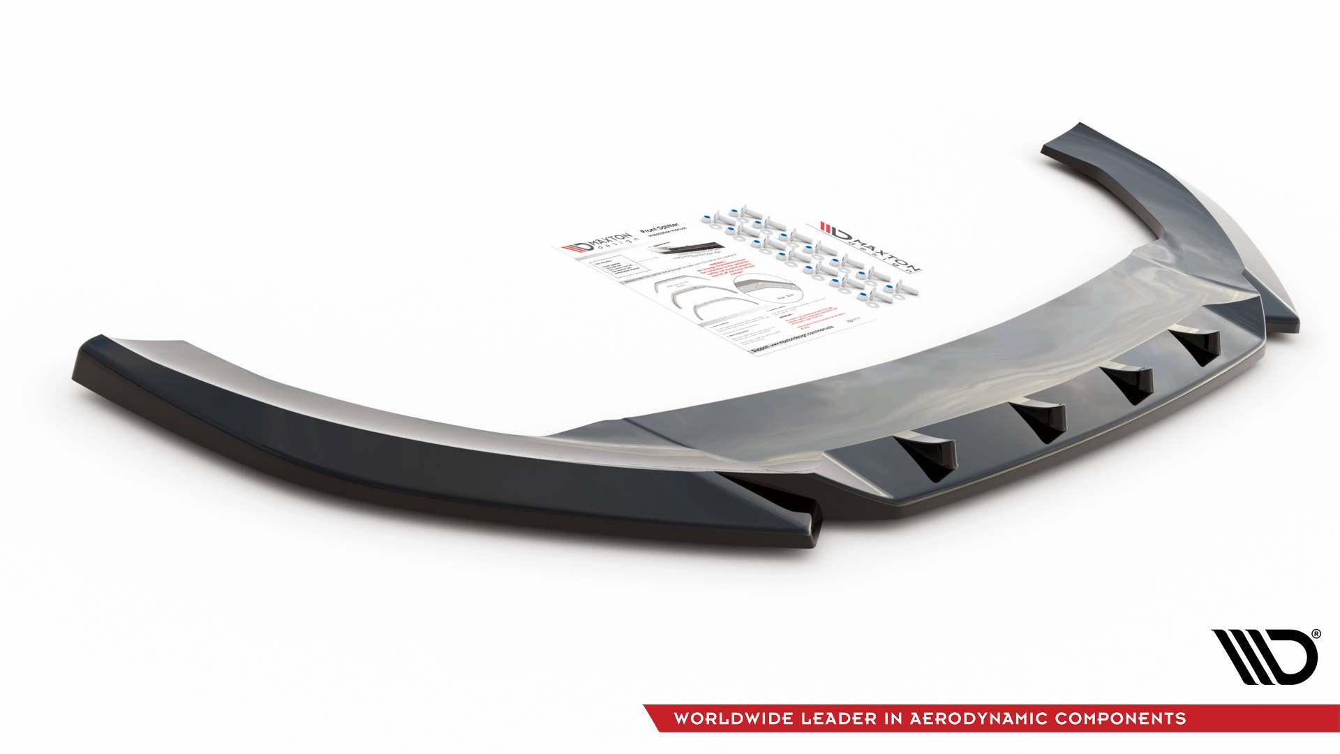 Maxton Design Street+ Spoilerlippe Front Ansatz V.3 passend für Cupra Leon Mk1 schwarz Hochglanz